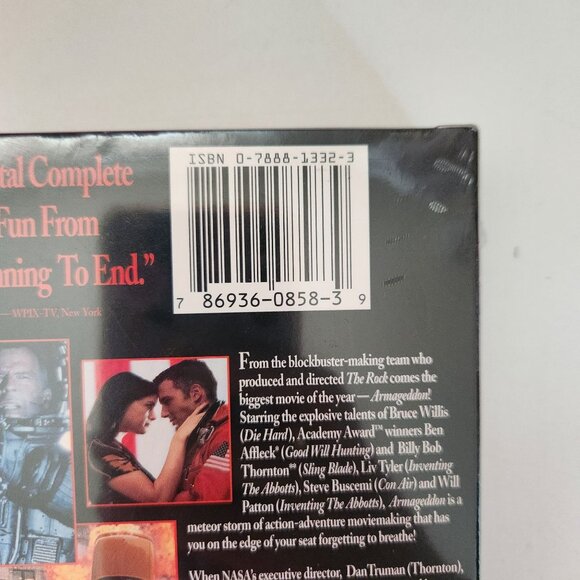 Armageddon VHS Movie Starring Bruce Willis Sealed New - Picture 5 of 6